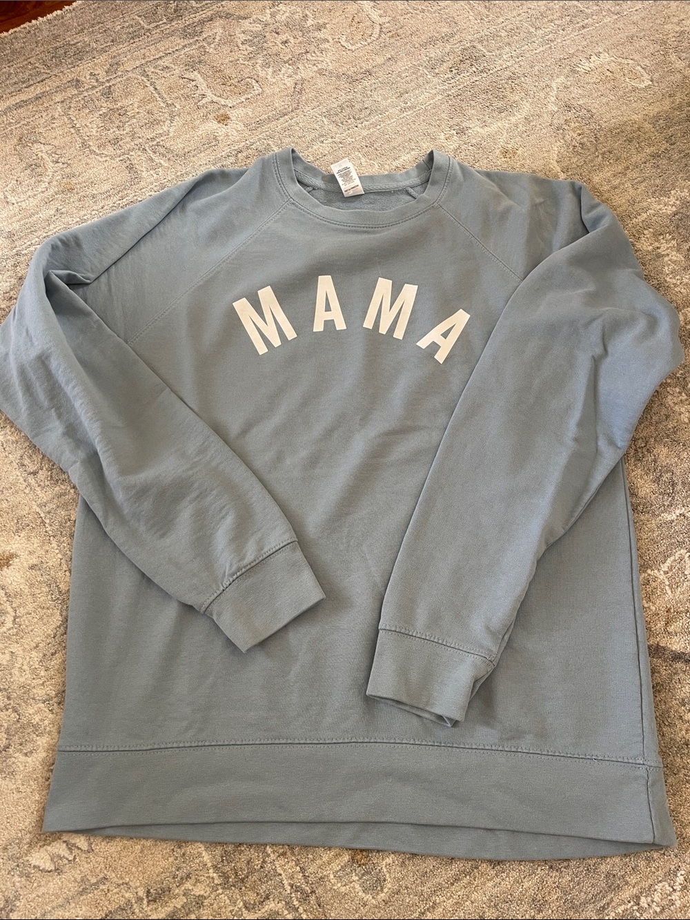 Crewneck 'MAMA' Sweatshirt - Dusty Blue